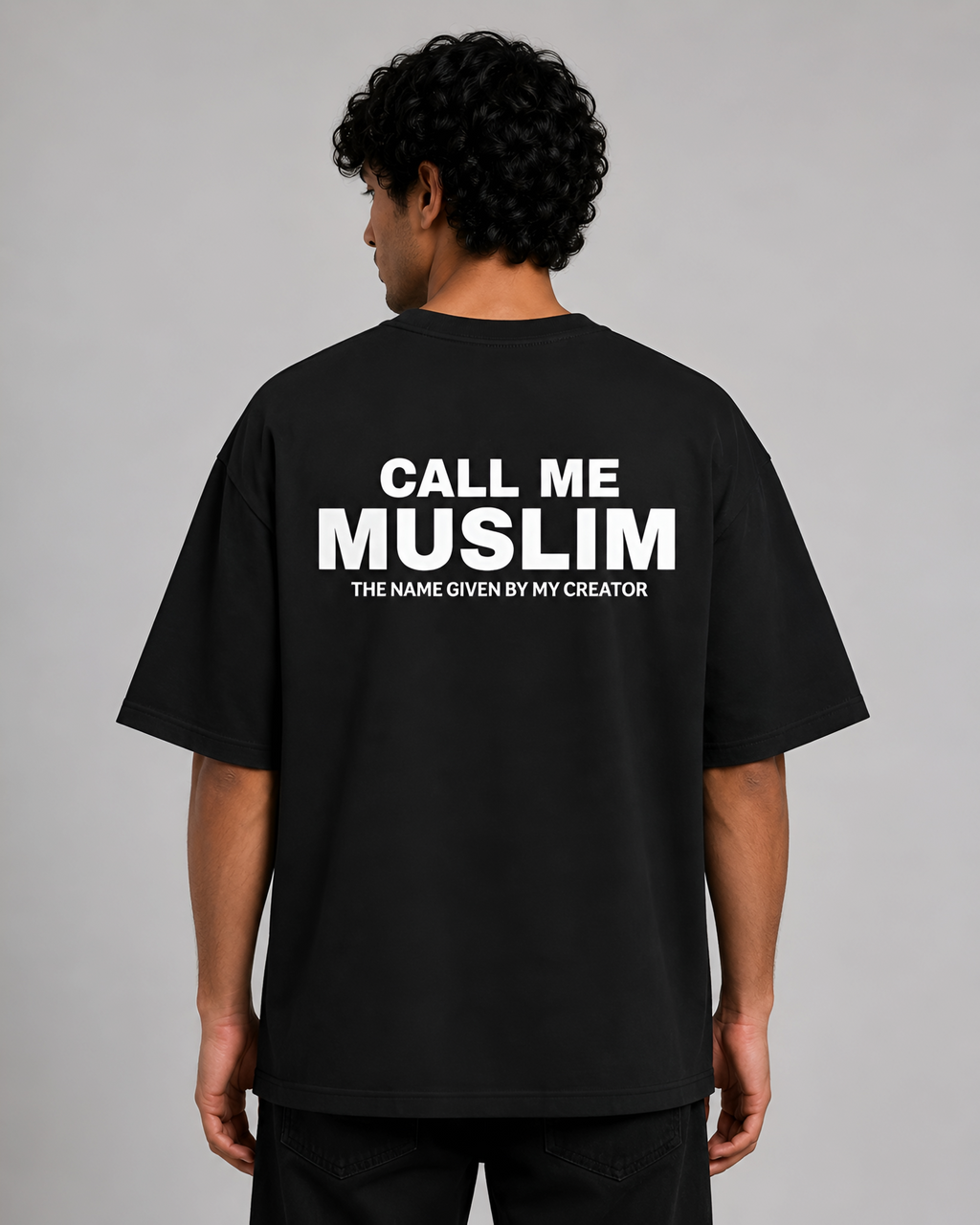 Stylix “Call Me Muslim” Unisex Oversized T-Shirt – Premium Cotton Graphic Streetwear