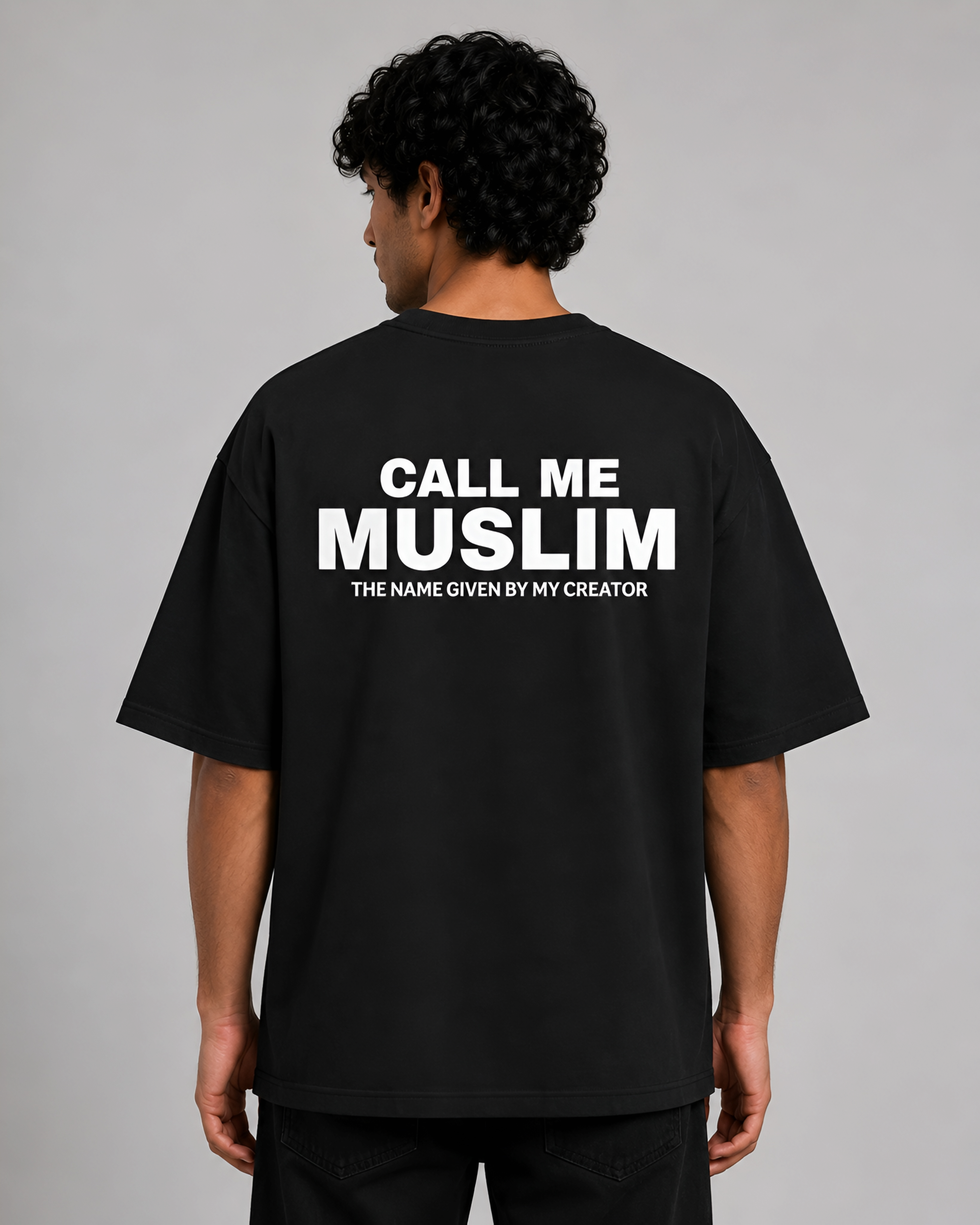 Stylix “Call Me Muslim” Unisex Oversized T-Shirt – Premium Cotton Graphic Streetwear