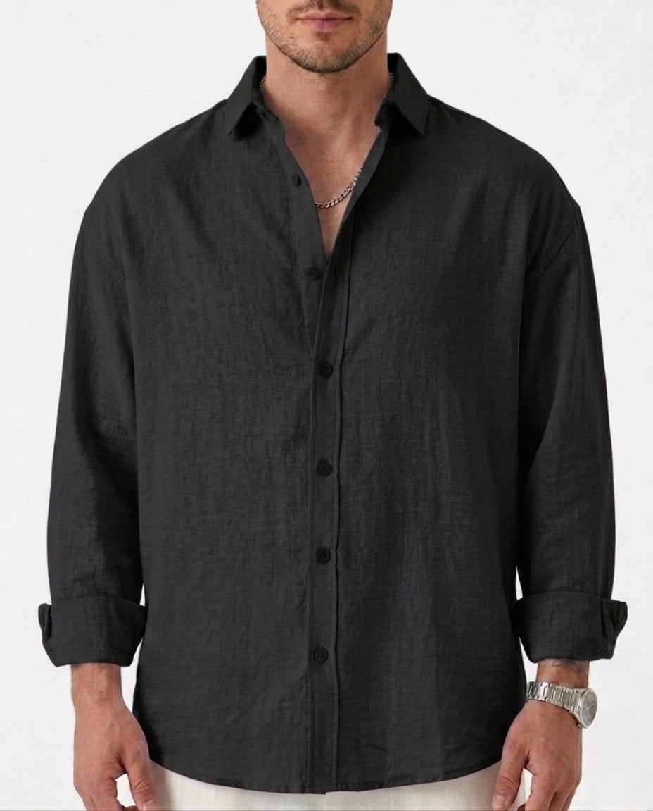 Stylix Men’s Linen Casual Shirt – Full Sleeve Self-Design Premium Lightweight Shirt (Weston Pacific Style)